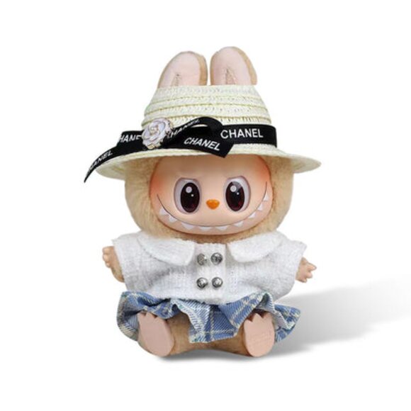 Clothes Fits-For Popmart Labubu Doll -3 Sets, Hat+ Dress+ Clothes - Picture 2 of 5